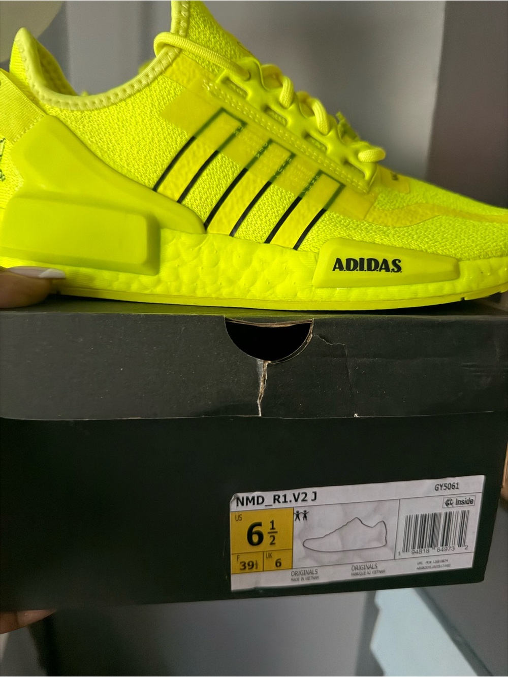 adidas Kids Neon Yellow NMD-Sneakers